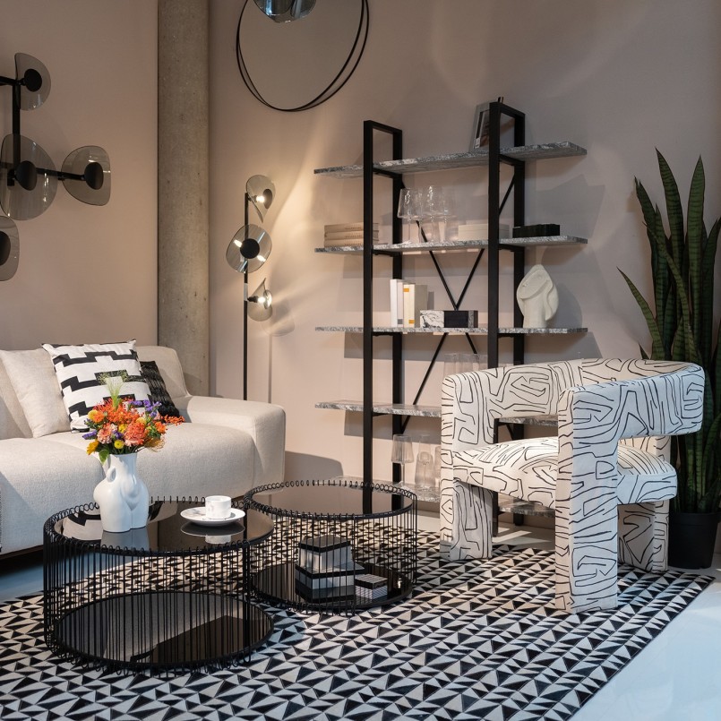 Grey and white granite shelf - Okinawa - Kare Design