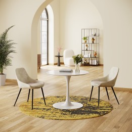Beige velvet chair - East Side - Kare Design
