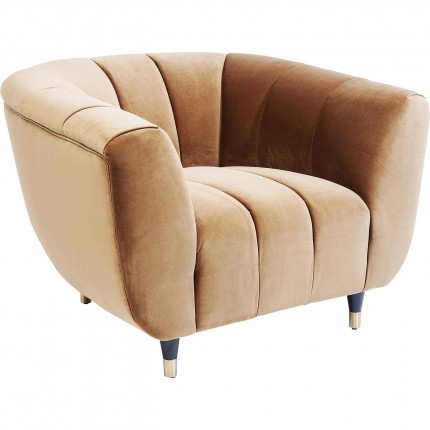 Fauteuil Spectra velours marron Kare Design