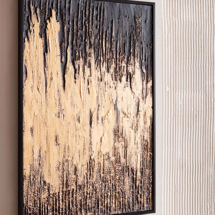 Peinture Frame Abstract noire 80x120cm Kare Design