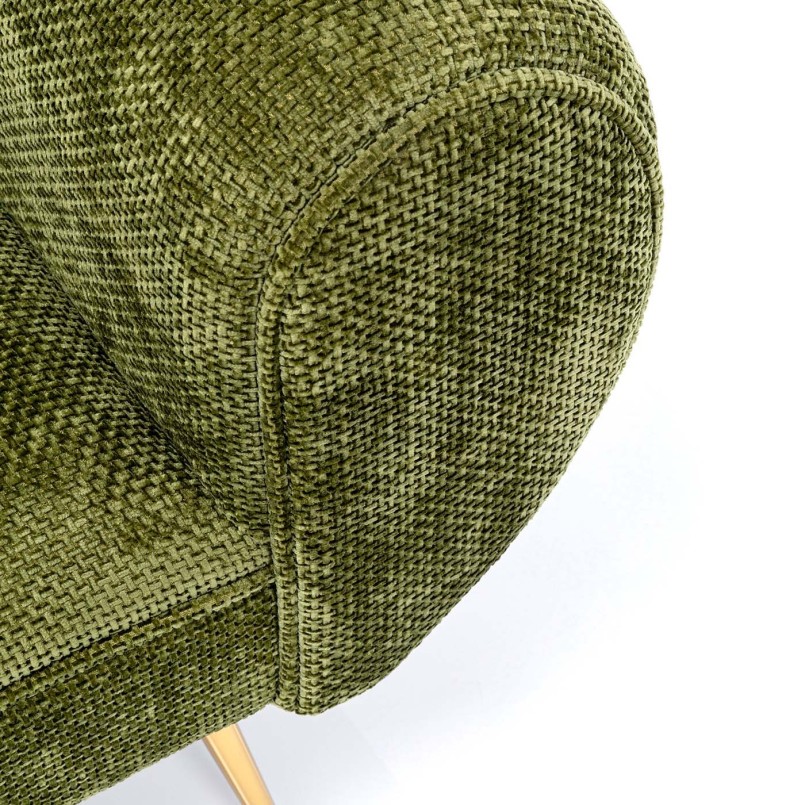 Green velvet and gold steel bench - Trono - Kare Design