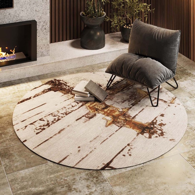 Round grey abstract carpet - Abstract - Kare Design