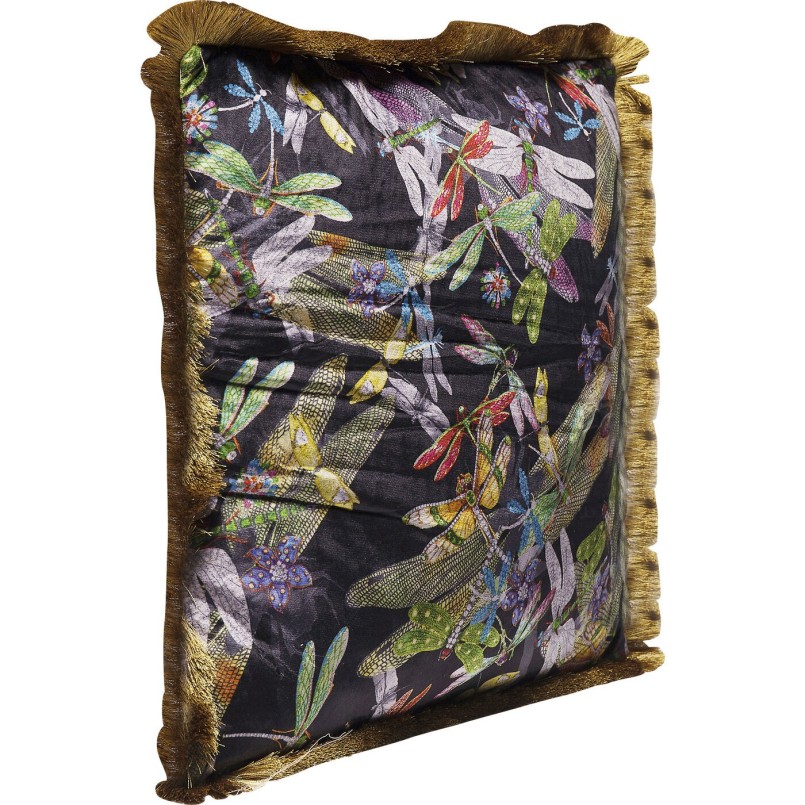 Coussin libellules noir - Tropical Garden - Kare Design