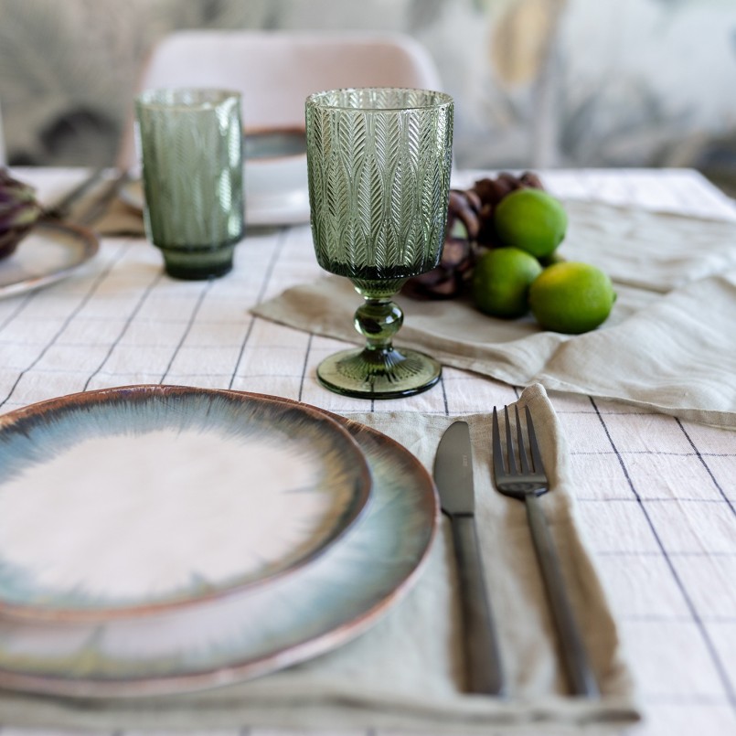 Verres à vin en verre vert - Fogli - Kare Design