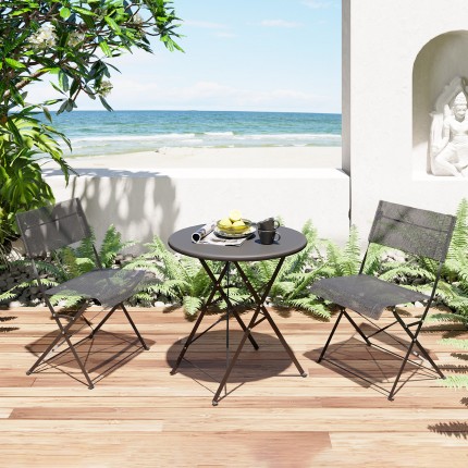 Table de jardin pliante Balcony 60cm noire Kare Design