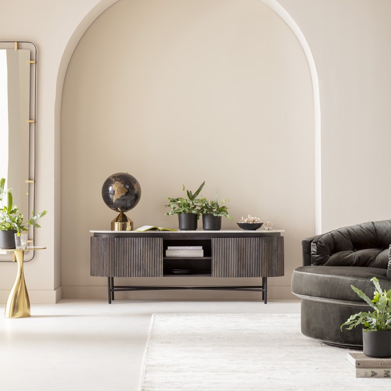 Grey retro armchair - Music Hall - Kare Design