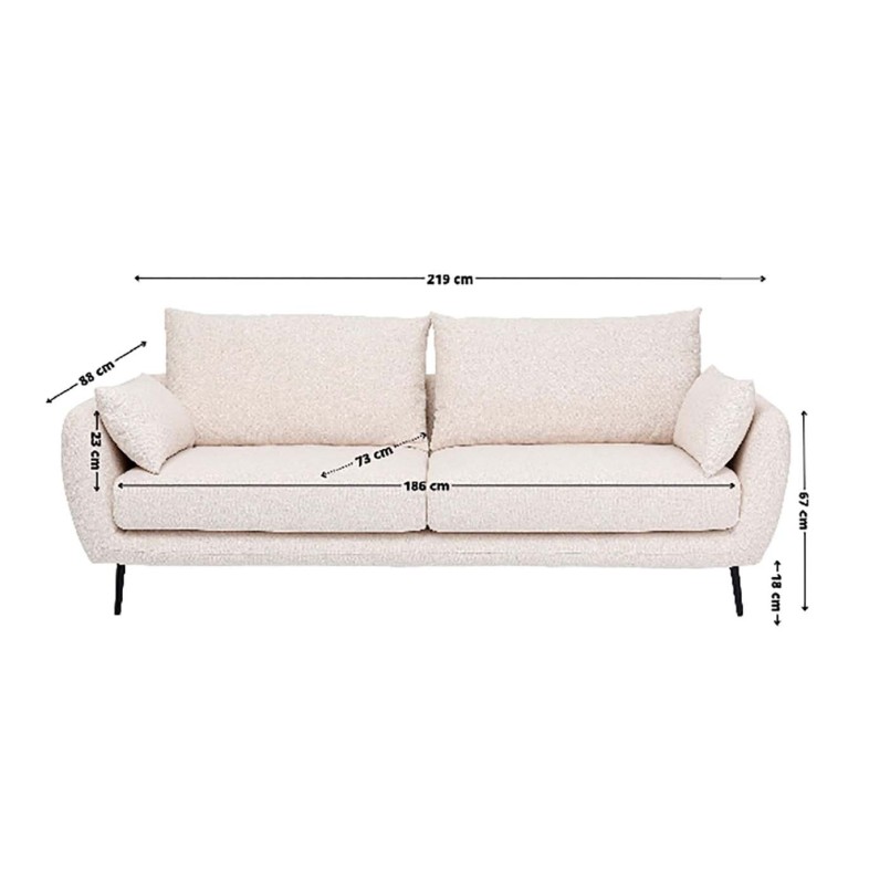 Contemporary cream sofa - Amalfi - Kare Design