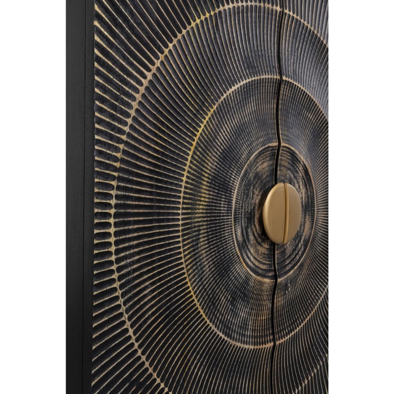 Armoire en bois noir sculpté - Madeira - Kare Design