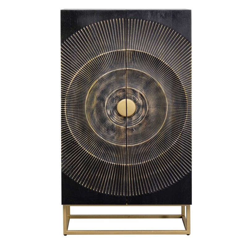 Armoire en bois noir sculpté - Madeira - Kare Design