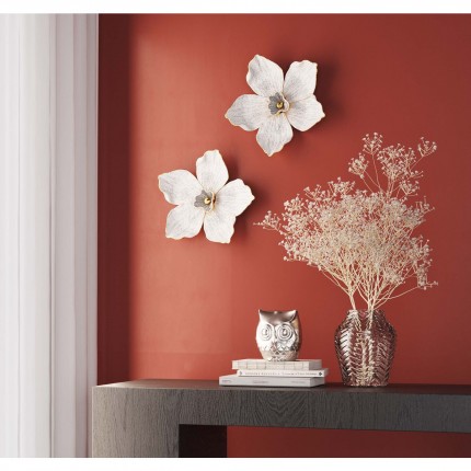 Déco murale orchidée blanche 25cm Kare Design