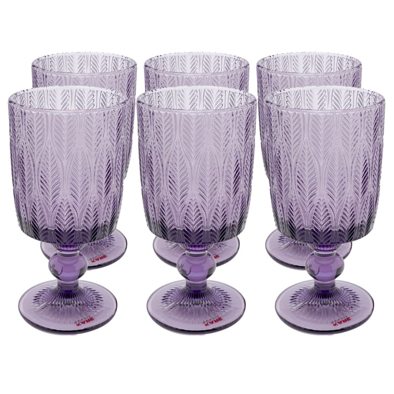 Purple glass wine glasses - Fogli - Kare Design