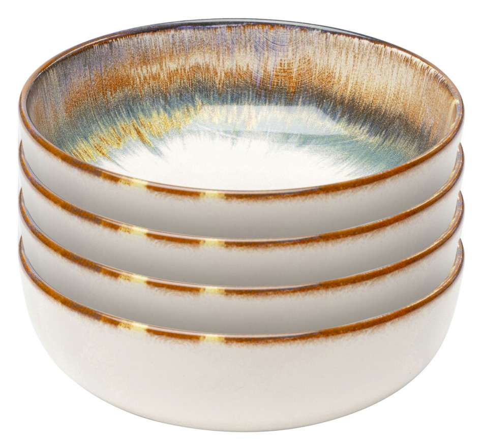 Bowl Organic Ø18cm blue (4/set) Kare Design Bowl Organic Ø18cm blue (4/set) Kare Design