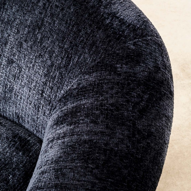 Dark blue velvet swivel armchair - Ciao - Kare Design