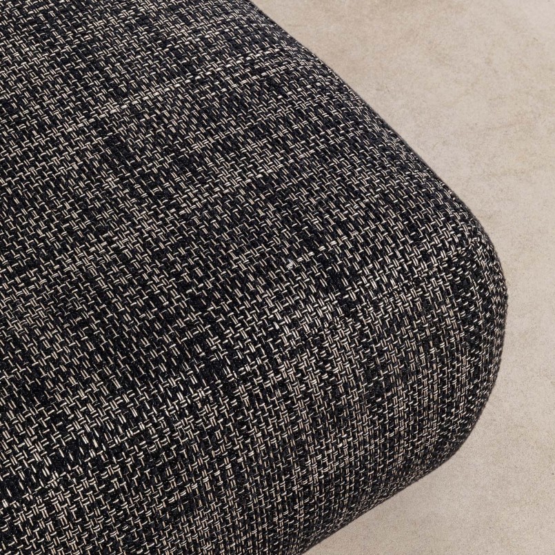 Repose-pieds en tissu noir et blanc - Bow - Kare Design