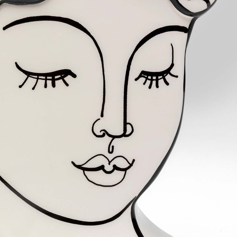 Vase buste de femme noir et blanc - Favola - Kare Design