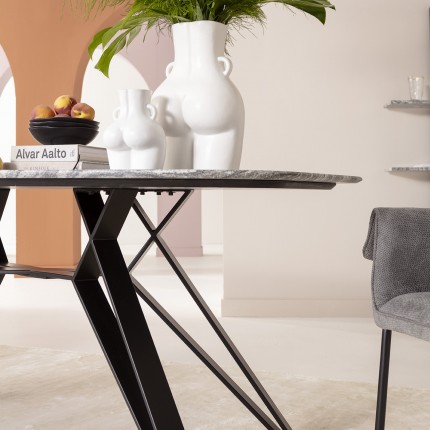 Assiettes creuses Organic 22cm noires set de 6 Kare Design