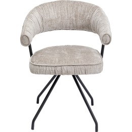 Chaise pivotante Arabella argent