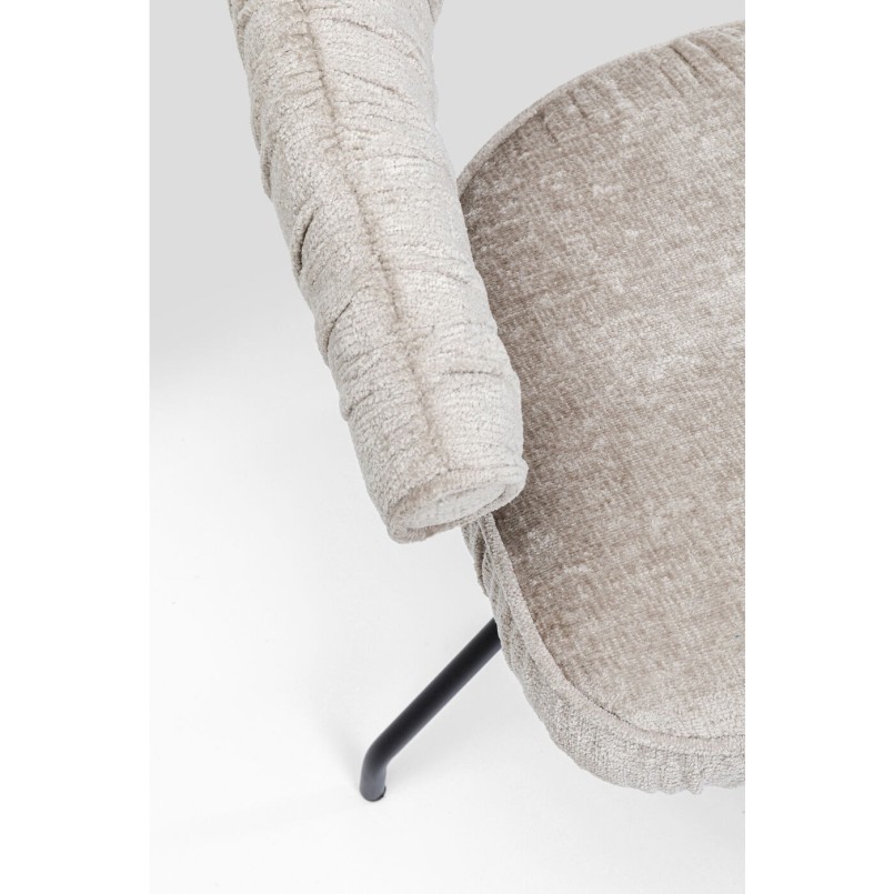 Chaise pivotante Arabella argent