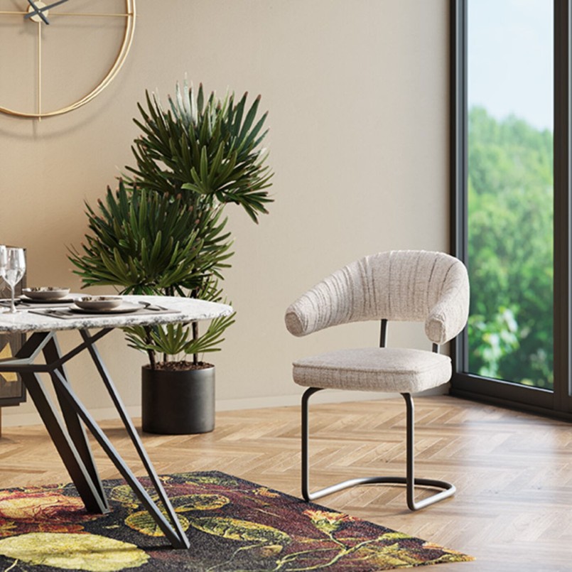 Chaise pivotante Arabella argent