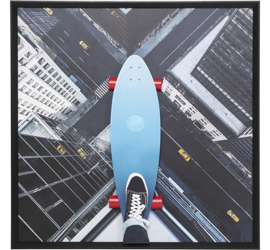 Tableau 3D skater building 149x149cm Kare Design Tableau 3D skater building 149x149cm Kare Design