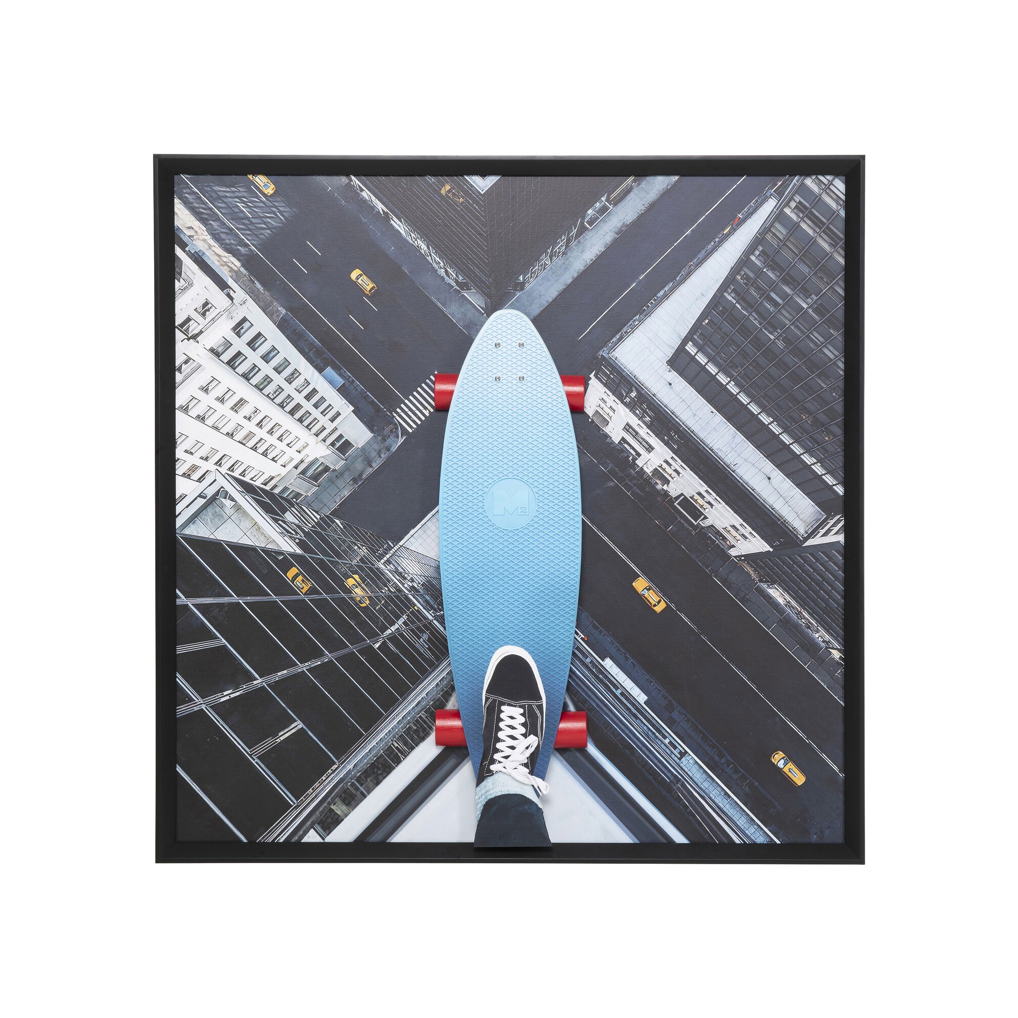 Tableau encadré Skyline Skater 149x149cm