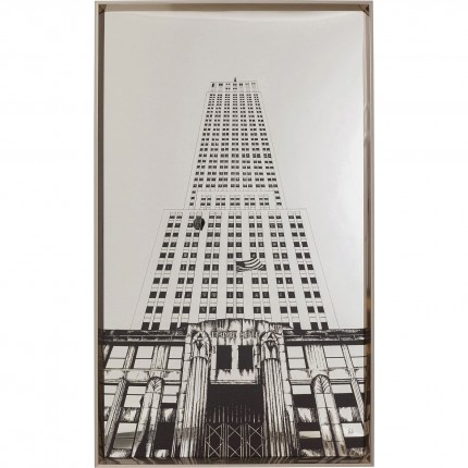 Tableau miroir Empire State 77x130cm Kare Design