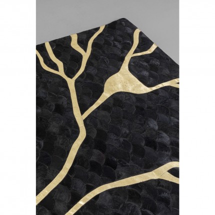 Tapis Fulmine 240x170cm noir et doré Kare Design