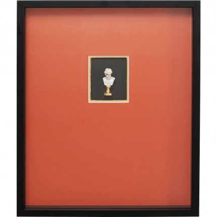 Tableau 3D orange buste 50x60cm femme Kare Design