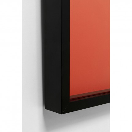 Tableau 3D orange buste 50x60cm homme Kare Design