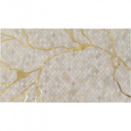 Tapis Fulmine 240x170cm crème et doré Kare Design