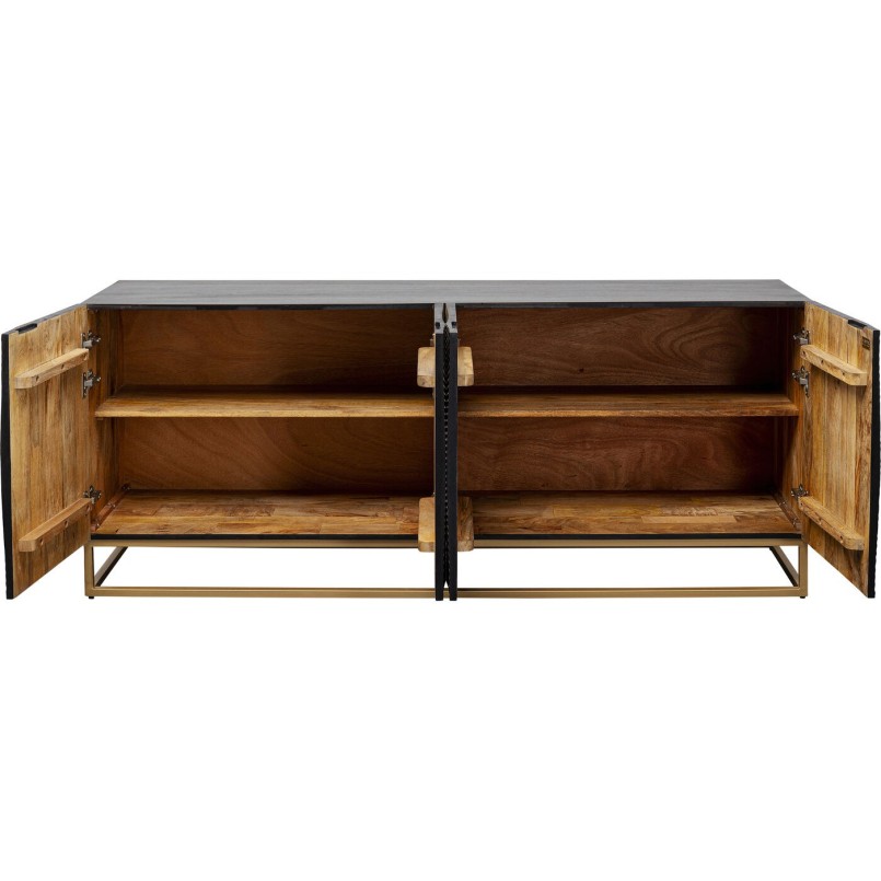 Carved black wood sideboard - Madeira - Kare Design