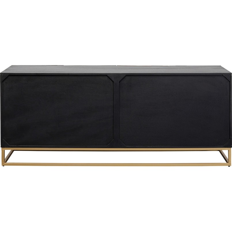 Carved black wood sideboard - Madeira - Kare Design