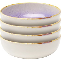 Purple and white stoneware bowls - Shirley - Kare Design