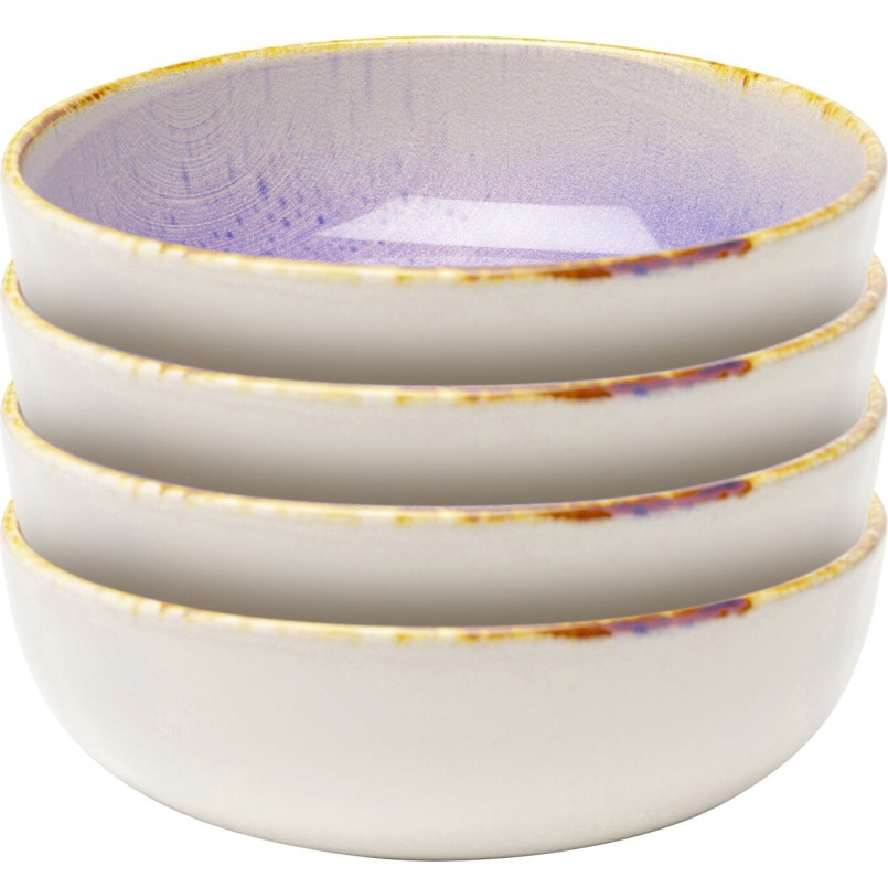 Purple and white stoneware bowls - Shirley - Kare Design