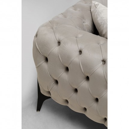 Canapé d'angle Bellissima droite velours beige Kare Design