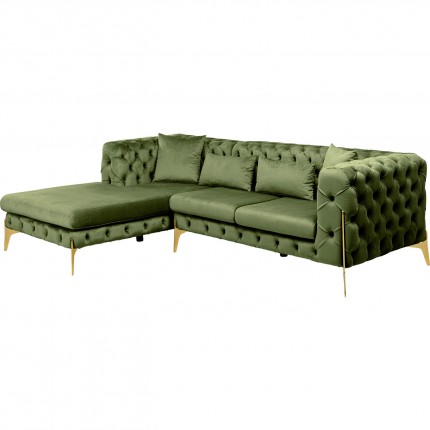 Canapé d'angle Bellissima gauche velours vert Kare Design