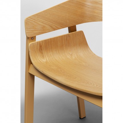 Chaise avec accoudoirs Biarritz nature Kare Design