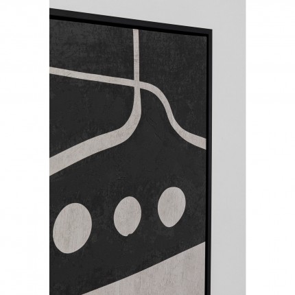 Tableau Artistic 73x113cm noir Kare Design