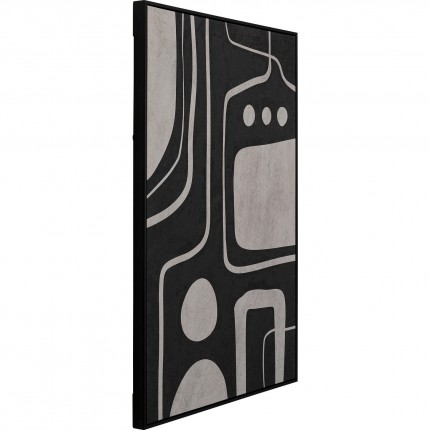 Tableau Artistic 73x113cm noir Kare Design