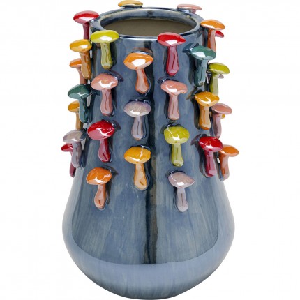 Vase bleu champignons 26cm Kare Design