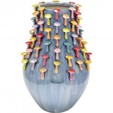 Vase bleu champignons 28cm Kare Design
