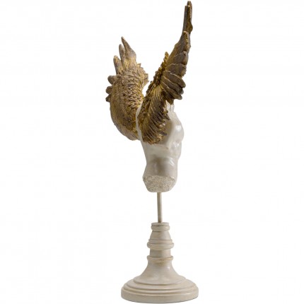 Déco buste homme ailes bronze 45cm Kare Design