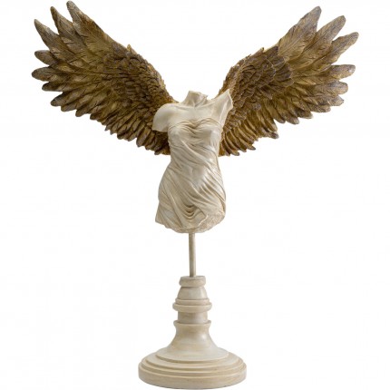 Déco buste femme ailes bronze 42cm Kare Design