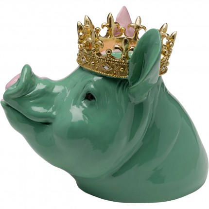 Déco cochon roi rose et vert Kare Design