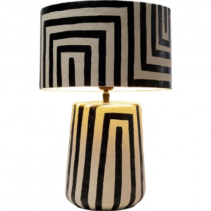 Lampe Strisce noire et blanche 44cm Kare Design