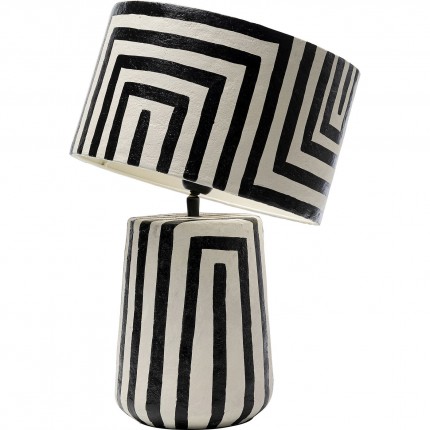 Lampe Strisce noire et blanche 44cm Kare Design