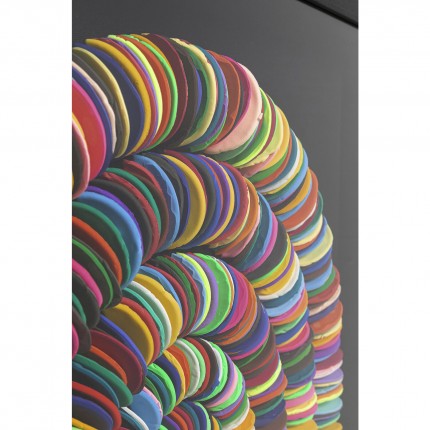 Tableau 3D Pasta cercles 80x80cm Kare Design