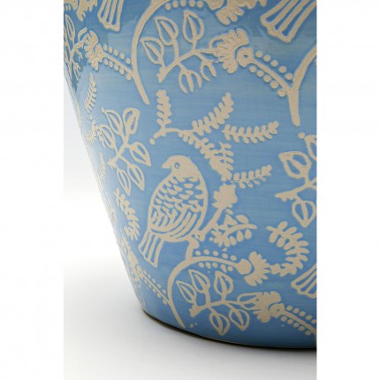 Vase bleu oiseaux 33cm Kare Design