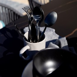 Black steel cutlery - Gloria - Kare Design