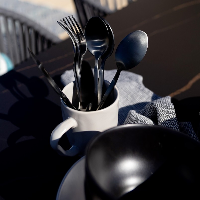 Couverts en acier noirs - Gloria - Kare Design
